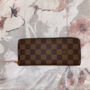 NEW Louis Vuitton Clemence Wallet Damier Ebene
